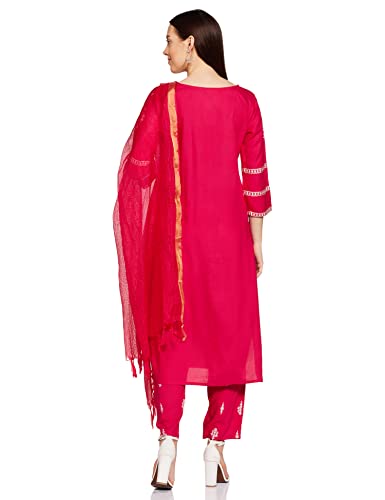 anubhutee Women Floral Embroidered Regular Rayon Kurta Trouser with Dupatta Set