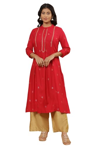 W for Woman Women Viscose Kurta Set & Parallel Pant
