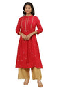 W for Woman Women Viscose Kurta Set & Parallel Pant