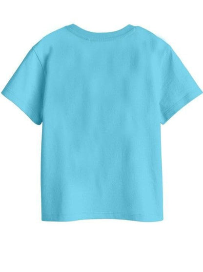 Bon Organik Girls Regular Fit T-Shirt (BON11926_Sky Blue