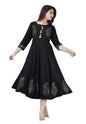DIGITAL SHOPEE Rayon Printed Regular Wear Long Kurti | Kurta for Women & Girls - Multicolor