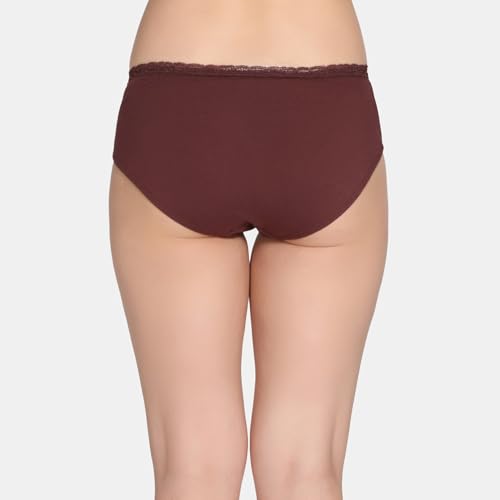 Zivame Womens Cotton Blend Classic Solid Hipster Panties (Pack of 1) (ZI28C3-Rum Raisin_Rum