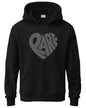 ADRO Men's Cotton Neck Hooded Sweatshirt (H24-RARE-BL-L_Black)