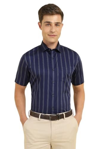 Allen Solly Men Slim Fit Striped Formal Short Sleeve Shirt