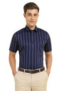 Allen Solly Men Slim Fit Striped Formal Short Sleeve Shirt