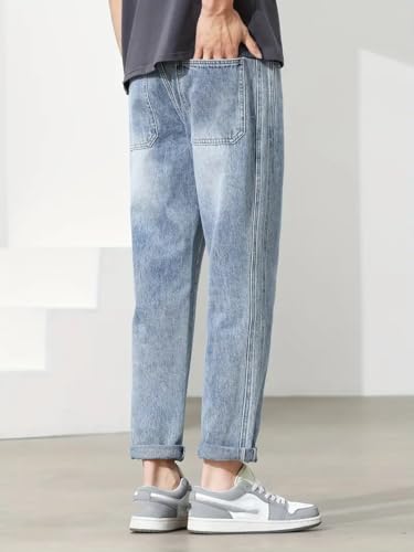 Greciilooks MenS High Rise Regular Jeans (Gl-Mj-32_Blue