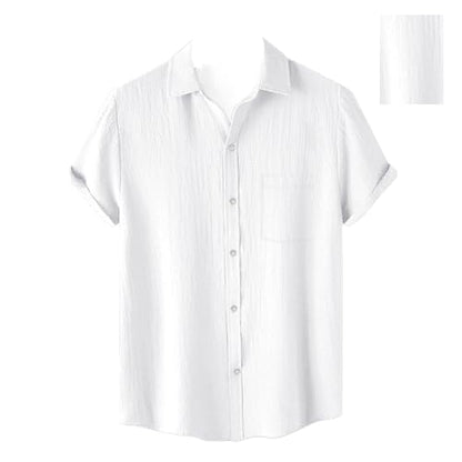 Pinkmint Mens Solid Classic Fit Shirt White