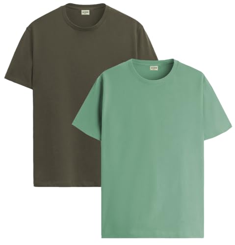 ADRO T Shirts Pack of 2 Mens Tshirts Cotton T Shirts for Men Tshirt T-Shirts Combo T Shirts Tshirts for Men Plain Solid Tshirts
