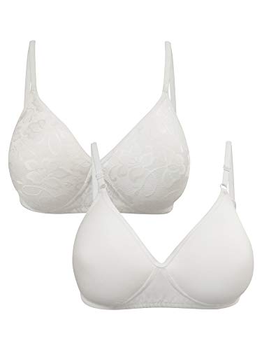 Clovia Womens Pack of 2 Padded Non-Wired T-Shirt Bra (COMBRC630_Multi-Coloured_34B)