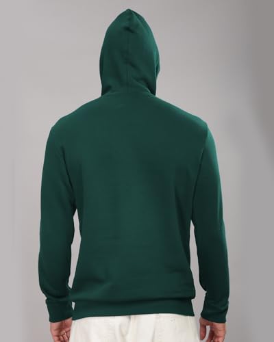 ADRO Printed Hoodie for Men, Cotton Sweatshirt, Green, Small, Model H24-RAC-GRN