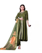 Shiv TextilesWomens Silk Blend Anarkali Kurta Pant Set with Dupatta | Ethnic Suit Set with Embroidery Work | Flared Kurta Set f