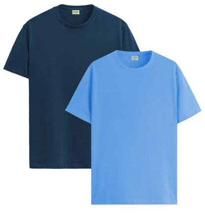 ADRO T Shirts Pack of 2 Mens Tshirts Cotton T Shirts for Men Tshirt T-Shirts Combo T Shirts Tshirts for Men Plain Solid Tshirts