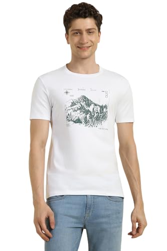 Allen Solly Men Printed Graphic Crew Neck Protective Gear