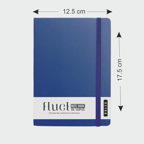 Anupam Fluct B5 Ruled Journal | 160 Pages | 80Gsm | Matte Finish Pvc Cover Notebook | Ph Neutral And Acid Free Paper | Matching