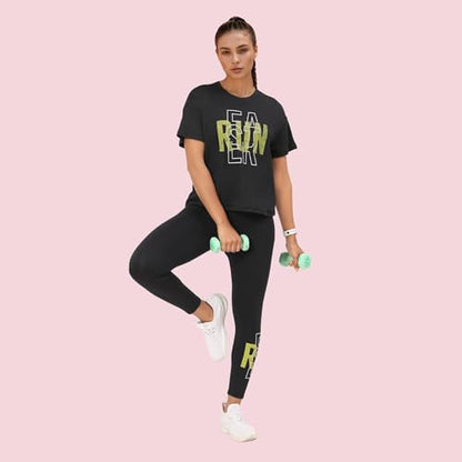 Enamor Womens Skinny Leggings (A606_JetBlack Run Faster