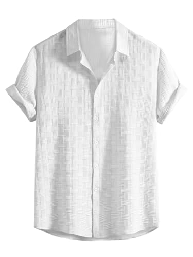Leriya Fashion Mens Solid Regular Fit Shirt (LF-MS-6246_White