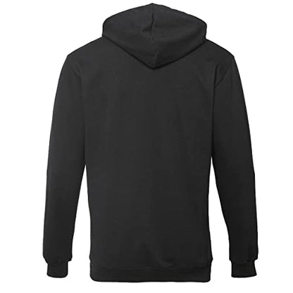ADRO Men's Cotton Neck Hooded Sweatshirt (H20-GL-GAP-BL_Black)