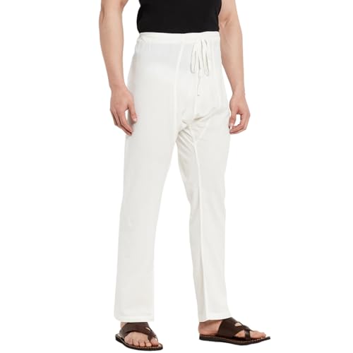 Fabindia MenS Relaxed Pants (101787901_Off White
