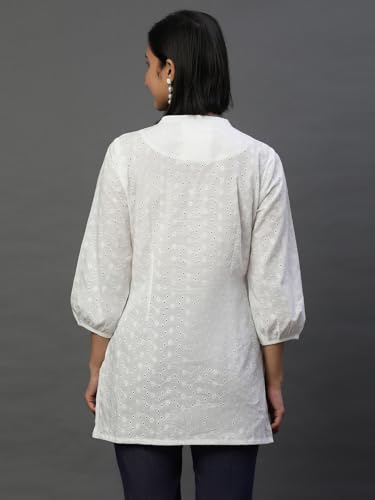 Aurelia Women's Cotton Regular Fit Solid Kurta