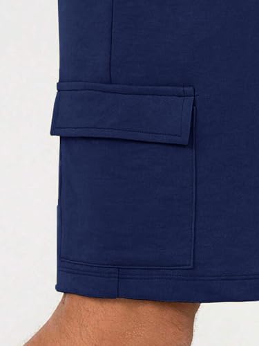 Nobero MenS Cargo Shorts (1M-Bwsh-R0082_Navy Blue
