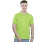 The Indian Garage Co Men Slim Fit Solid Polo Collar Tshirt Lime Green