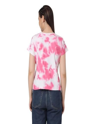 Greciilooks Womens Lycra Regular Fit Jeans Tops (Pink, X-Large)