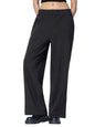 The Souled Store Solids: Ink Black Women and Girls Pull On Solid Cotton Flared Joggers