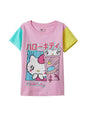 The Souled Store Official Hello Kitty: So Cute Girls Short Sleeves Round Neck Multicolor Graphic Printed Cotton T-Shirts