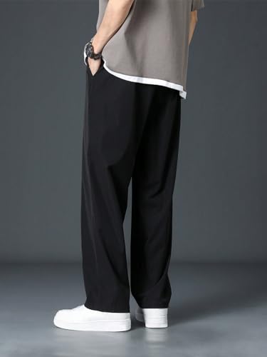 Greciilooks Lycra Track Pants For Men  Stretchable Loose Fit Gym Joggers | Korean Style Workout Pants With Trendy Gym & Streetwe