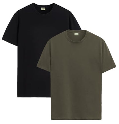 ADRO T Shirts Pack of 2 Mens Tshirts Cotton T Shirts for Men Tshirt T-Shirts Combo T Shirts Tshirts for Men Plain Solid Tshirts