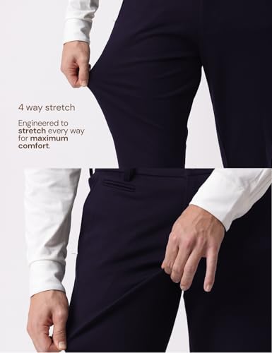 Fyltr MenS Slim Casual Pants (Fylss25Mt-1101_Dark Navy
