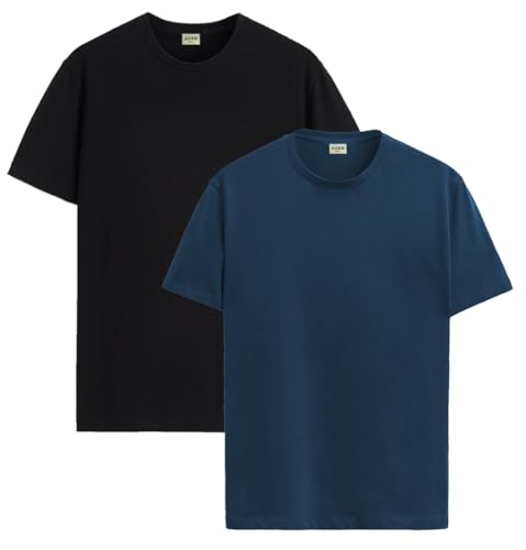 ADRO T Shirts Pack of 2 Mens Tshirts Cotton T Shirts for Men Tshirt T-Shirts Combo T Shirts Tshirts for Men Plain Solid Tshirts