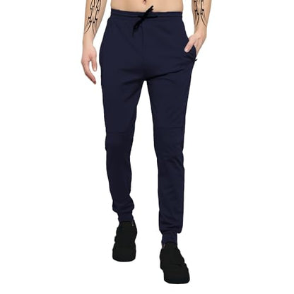 LookMark Mens Solid Lycra Blend Lounge Wear: Trendy Track Pant with Pockets Ideal for Night Day or Casual Wear (AZ-LM-OG-Trackpa
