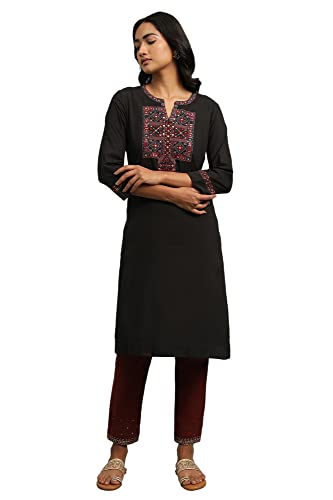 W for Woman Women's Cotton Solid Regular Kurtas
