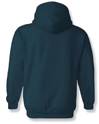 ADRO Mens Premium Cotton Fleece 340 GSM Printed Hoodies (H23-M-TRU-SB_Teal)