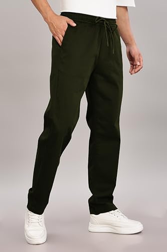 FYLTR Mens Regular Khakis (FYLSS23MK-003_Military Green