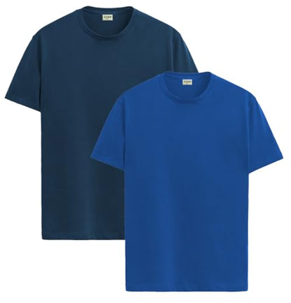 ADRO T Shirts Pack of 2 Mens Tshirts Cotton T Shirts for Men Tshirt T-Shirts Combo T Shirts Tshirts for Men Plain Solid Tshirts