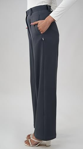 Greciilooks Women High Rise High Waist Wide Leg Trousers | Casual & Formal Pants |Loose Fit Track Pants | Gymwear | Cargo Pants