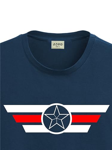 ADRO Men's Solid Regular Fit T-Shirt (RN24-CAP-SB_Teal