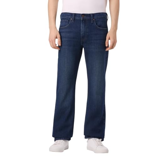 Pepe Jeans Men Blue Mid Rise Bootcut Fit Streatchable Jeans