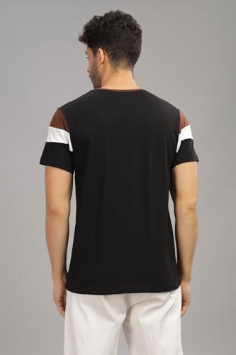 ADRO Tshirt for MenMulti Color T-Shirt for MenCotton T-ShirtMens TshirtRN8-24-BRWHBL