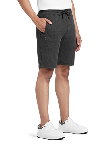 XYXX Athleisure Mens Cotton Shorts | Super Soft, Knee Length Comfortable Everyday Wear | Relaxed Fit Solid Code Shorts with Zip