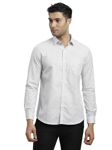 Turtle Men 100% Cotton Slim Fit Grey Formal Shirt