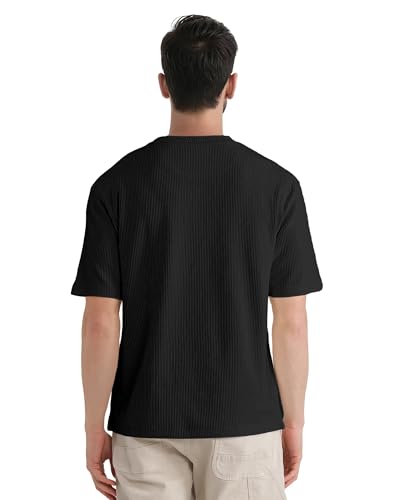 Greciilooks MenS Regular Fit T-Shirt (Gl-Mt-1178_Black
