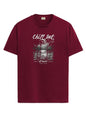 ADRO Mens Nature Graphic Tshirt - Premium Cotton T-Shirt with Stunning Nature Design - Best for Outdoor Enthusiasts Print Maroon