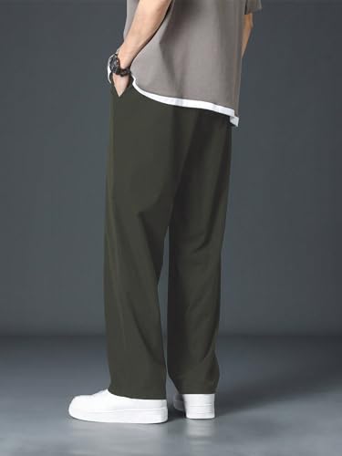 Greciilooks Men Regular Mid Rise Track Pant Stretchable Loose Fit Gym Joggers Korean Style Workout Pants With Trendy Gym & Stree