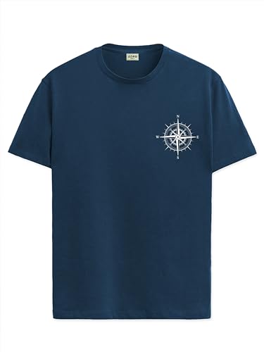 ADRO Tshirt for Men | Printed T Shirt for Men | 100% Cotton Tshirt | Graphic Printed T-Shirt | Chest Printed Tshirt | Unisex Tsh