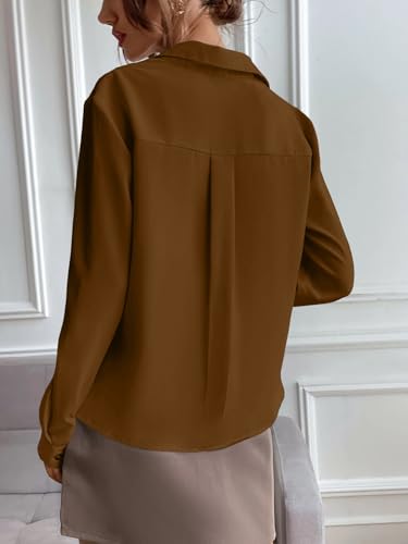 Greciilooks WomenS Regular Fit Western Shirt (Gl-W2215_Brown