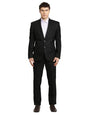 Turtle Men Black Polyviscose Stretch Self Design Party Suit (2 Piece)