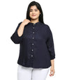 Style Quotient Plus Women Solid White Viscose Rayon Formal Shirt